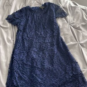 Navy Blue Lace Dress